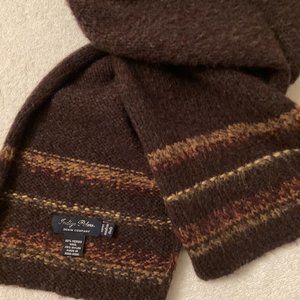 Indigo Palms Knit Scarf